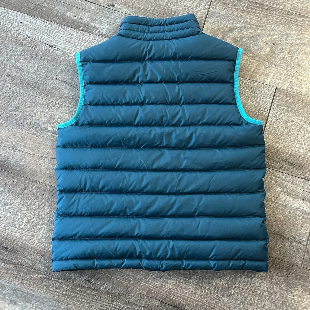 Patagonia Kids Boys Girls Teal  Down Quilted Sweater Puffer Vest Sz M 10